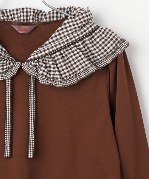 PINK HOUSE / ピンクハウス カットソー | ギンガムチェックフリル襟使いカットソー | 詳細5