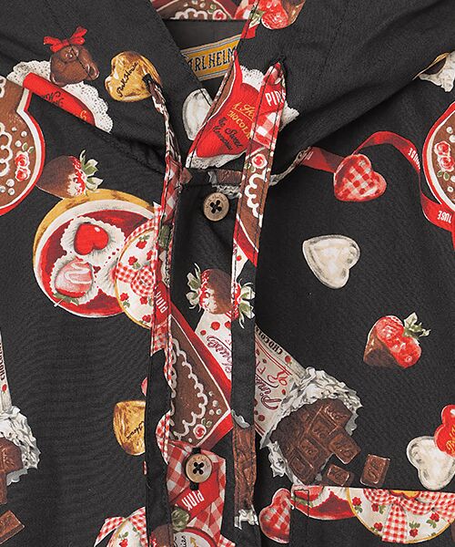 PINK HOUSE / ピンクハウス シャツ・ブラウス | スウィートメモリーズプリントフードブラウス | 詳細1