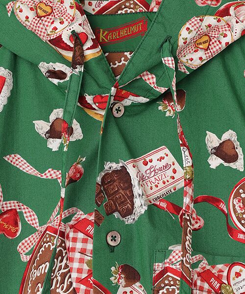 PINK HOUSE / ピンクハウス シャツ・ブラウス | スウィートメモリーズプリントフードブラウス | 詳細7