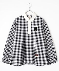 PINK HOUSE / ピンクハウス シャツ・ブラウス | Ｋロゴワッペン付きギンガムチェックブラウス