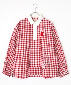 PINK HOUSE / ピンクハウス シャツ・ブラウス | Ｋロゴワッペン付きギンガムチェックブラウス
