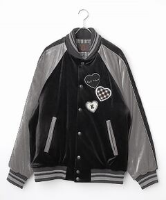 PINK HOUSE / ピンクハウス ブルゾン | ハートワッペン使いベロアブルゾン