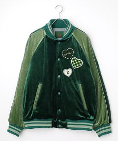 PINK HOUSE / ピンクハウス ブルゾン | ハートワッペン使いベロアブルゾン