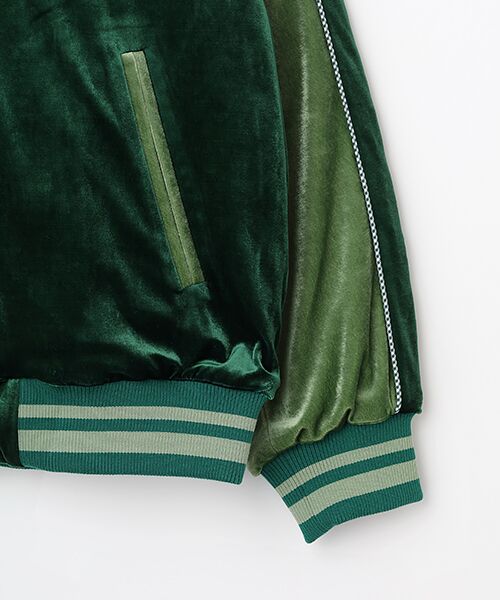 PINK HOUSE / ピンクハウス ブルゾン | ハートワッペン使いベロアブルゾン | 詳細5