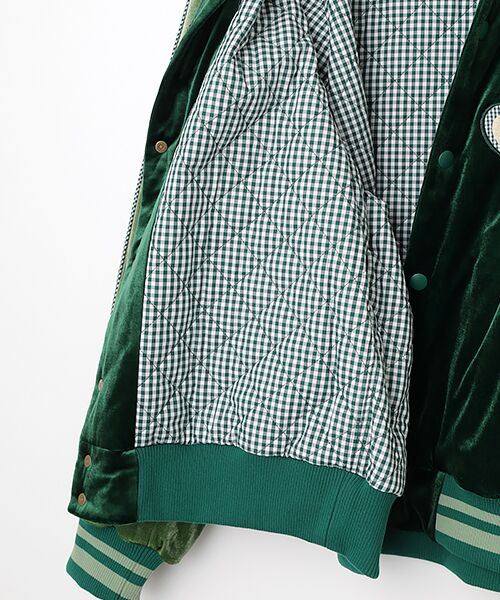 PINK HOUSE / ピンクハウス ブルゾン | ハートワッペン使いベロアブルゾン | 詳細6