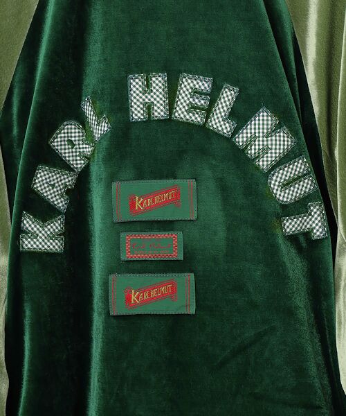 PINK HOUSE / ピンクハウス ブルゾン | ハートワッペン使いベロアブルゾン | 詳細7