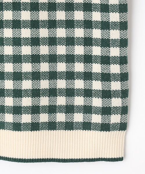PINK HOUSE / ピンクハウス ベスト | Ｋロゴワッペン付きチェックニットベスト | 詳細5