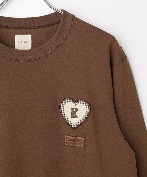 PINK HOUSE / ピンクハウス カットソー | ハートワッペン使いカットソー | 詳細5