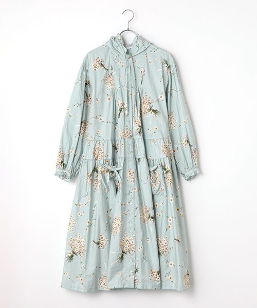 PINK HOUSE / ピンクハウス ロング・マキシ丈ワンピース | マーガレットブーケプリントミディワンピース（サックス）