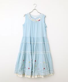 PINK HOUSE / ピンクハウス ロング・マキシ丈ワンピース | ポップルフリル使いワンピース