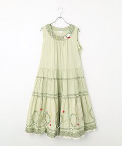 PINK HOUSE / ピンクハウス ロング・マキシ丈ワンピース | ポップルフリル使いワンピース