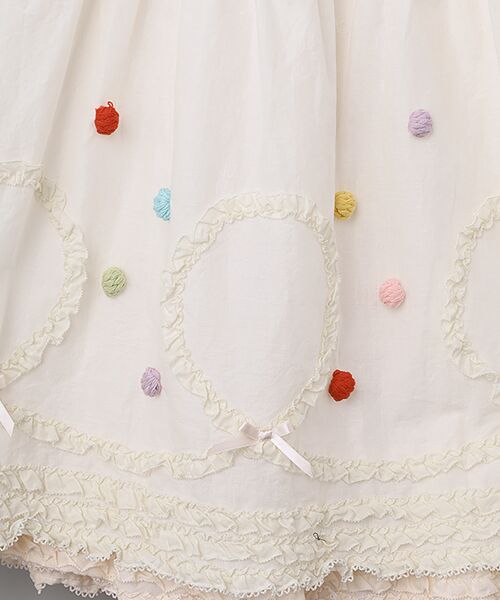 PINK HOUSE / ピンクハウス ロング・マキシ丈ワンピース | ポップルフリル使いワンピース | 詳細2