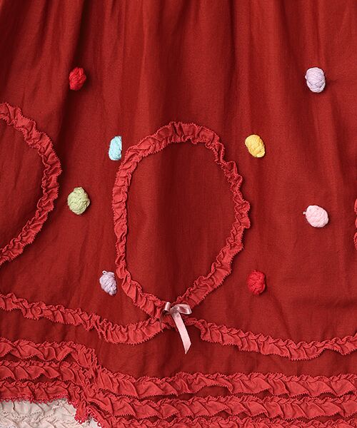 PINK HOUSE / ピンクハウス ロング・マキシ丈ワンピース | ポップルフリル使いワンピース | 詳細3