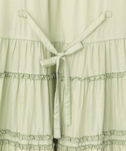 PINK HOUSE / ピンクハウス ロング・マキシ丈ワンピース | ポップルフリル使いワンピース | 詳細10