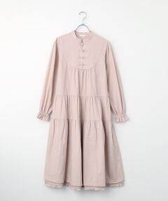 PINK HOUSE / ピンクハウス ロング・マキシ丈ワンピース | ローンフリル使いダンガリーワンピース