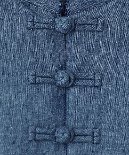 PINK HOUSE / ピンクハウス ロング・マキシ丈ワンピース | ローンフリル使いダンガリーワンピース | 詳細10