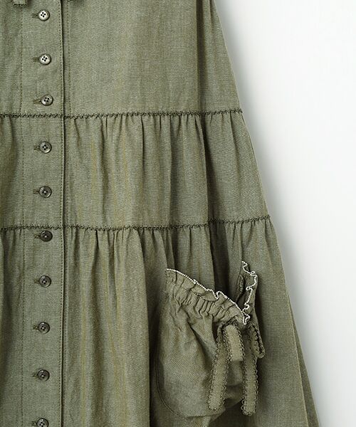 PINK HOUSE / ピンクハウス ロング・マキシ丈ワンピース | ダンガリージャンパースカート | 詳細7