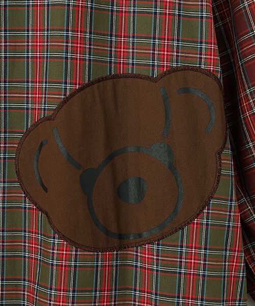 PINK HOUSE / ピンクハウス ロング・マキシ丈ワンピース | くまアップリケ使いオリジナルタータンチェックワンピース | 詳細2