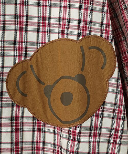 PINK HOUSE / ピンクハウス ロング・マキシ丈ワンピース | くまアップリケ使いオリジナルタータンチェックワンピース | 詳細7