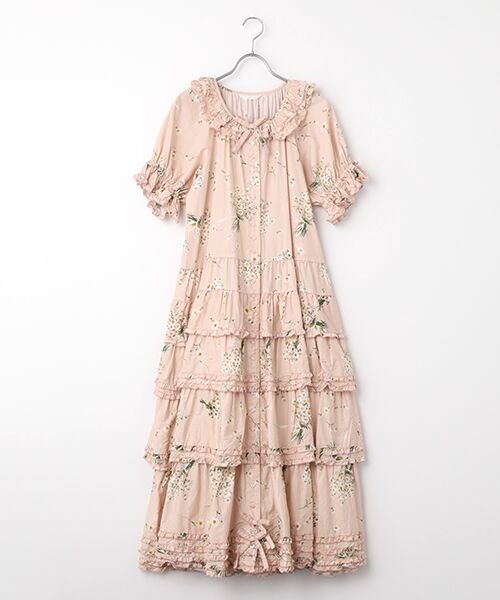 PINK HOUSE / ピンクハウス ロング・マキシ丈ワンピース | マーガレットブーケプリントワンピース（ピンク）