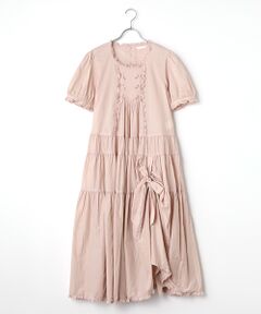 PINK HOUSE / ピンクハウス ロング・マキシ丈ワンピース | たくし上げリボン付きローンワンピース