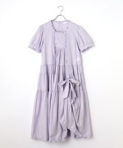 PINK HOUSE / ピンクハウス ロング・マキシ丈ワンピース | たくし上げリボン付きローンワンピース