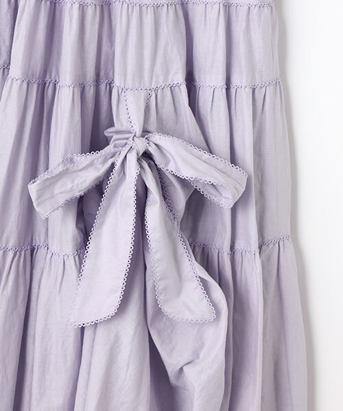 PINK HOUSE / ピンクハウス ロング・マキシ丈ワンピース | たくし上げリボン付きローンワンピース | 詳細7