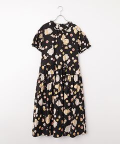 PINK HOUSE / ピンクハウス ロング・マキシ丈ワンピース | 幸見うさぎプリントティアードワンピース