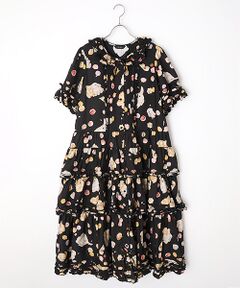 PINK HOUSE / ピンクハウス ロング・マキシ丈ワンピース | 幸見うさぎプリントフリルワンピース