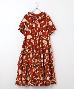 PINK HOUSE / ピンクハウス ロング・マキシ丈ワンピース | 幸見うさぎプリントフリルワンピース