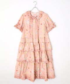 PINK HOUSE / ピンクハウス ロング・マキシ丈ワンピース | 幸見うさぎプリントフリルワンピース