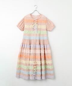 PINK HOUSE / ピンクハウス ロング・マキシ丈ワンピース | フリル使いローンワンピース