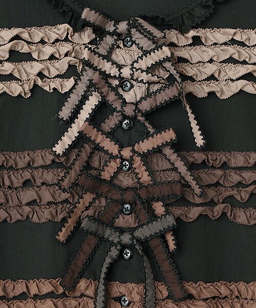 PINK HOUSE / ピンクハウス ロング・マキシ丈ワンピース | フリル使いローンワンピース | 詳細1