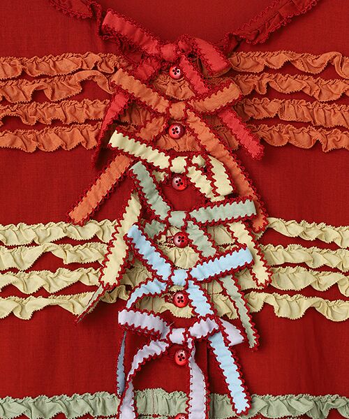 PINK HOUSE / ピンクハウス ロング・マキシ丈ワンピース | フリル使いローンワンピース | 詳細3