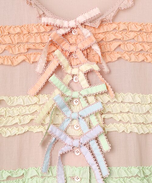 PINK HOUSE / ピンクハウス ロング・マキシ丈ワンピース | フリル使いローンワンピース | 詳細4