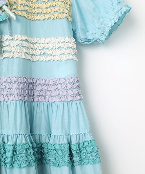 PINK HOUSE / ピンクハウス ロング・マキシ丈ワンピース | フリル使いローンワンピース | 詳細7