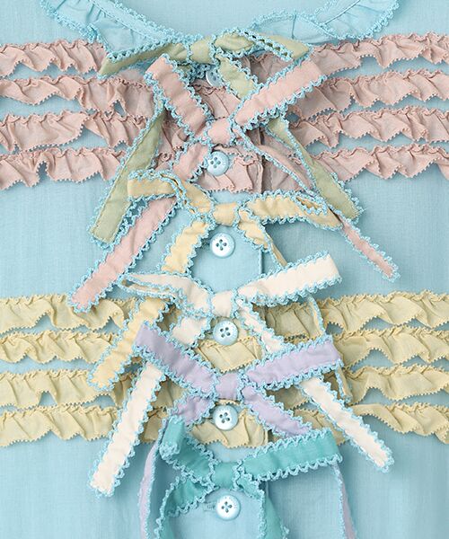 PINK HOUSE / ピンクハウス ロング・マキシ丈ワンピース | フリル使いローンワンピース | 詳細9