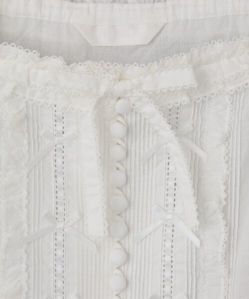 PINK HOUSE / ピンクハウス シャツ・ブラウス | フリル使いローンキャミソールブラウス | 詳細2