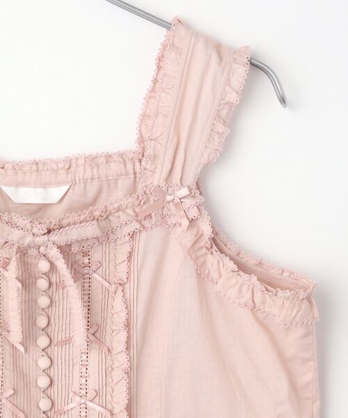 PINK HOUSE / ピンクハウス シャツ・ブラウス | フリル使いローンキャミソールブラウス | 詳細4