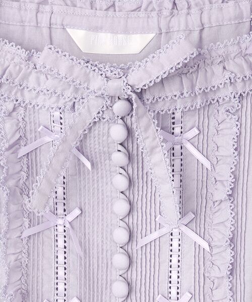 PINK HOUSE / ピンクハウス シャツ・ブラウス | フリル使いローンキャミソールブラウス | 詳細9