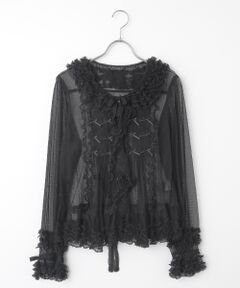 PINK HOUSE / ピンクハウス シャツ・ブラウス | ドットチュールオーバーブラウス