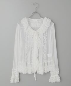 PINK HOUSE / ピンクハウス シャツ・ブラウス | ドットチュールオーバーブラウス