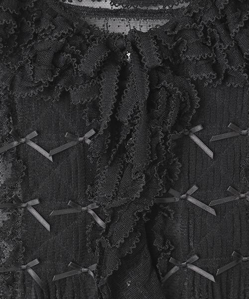 PINK HOUSE / ピンクハウス シャツ・ブラウス | ドットチュールオーバーブラウス | 詳細1