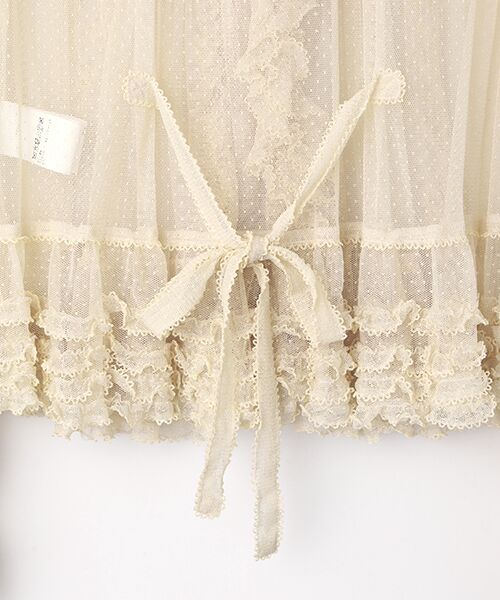 PINK HOUSE / ピンクハウス シャツ・ブラウス | ドットチュールオーバーブラウス | 詳細6