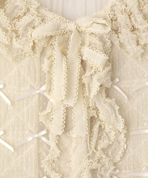 PINK HOUSE / ピンクハウス シャツ・ブラウス | ドットチュールオーバーブラウス | 詳細7