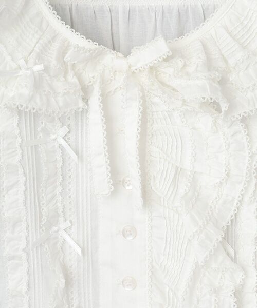 PINK HOUSE / ピンクハウス シャツ・ブラウス | ローンフリル使いオーバーブラウス | 詳細2