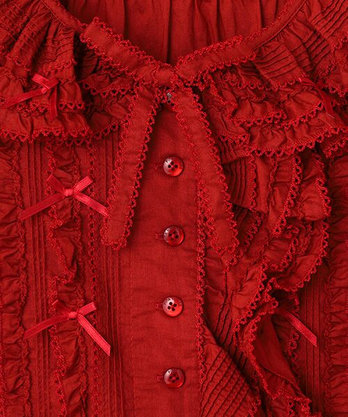 PINK HOUSE / ピンクハウス シャツ・ブラウス | ローンフリル使いオーバーブラウス | 詳細3