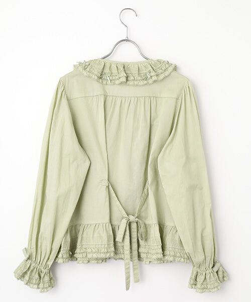 PINK HOUSE / ピンクハウス シャツ・ブラウス | ローンフリル使いオーバーブラウス | 詳細6