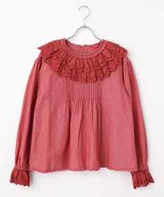 PINK HOUSE / ピンクハウス シャツ・ブラウス | スカラップレース使いダンガリーブラウス