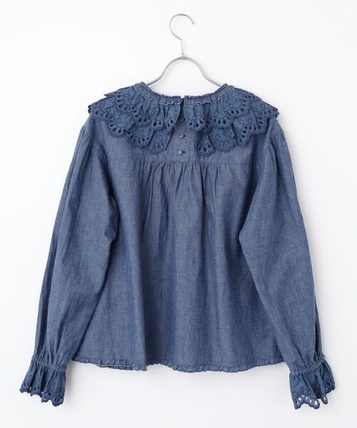 PINK HOUSE / ピンクハウス シャツ・ブラウス | スカラップレース使いダンガリーブラウス | 詳細5